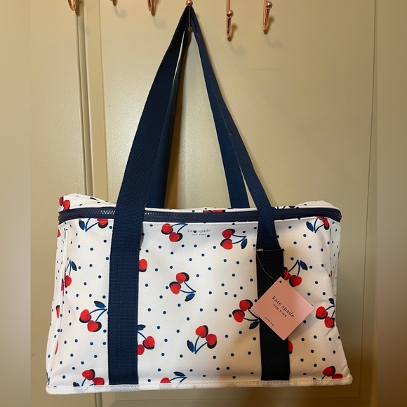 kate spade Handbags - NEW with Tags Kate Spade Vintage Cherry Dot Cooler Large Bag insulated summer